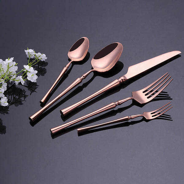 Lilla Rose Gold Shining Cutlery Set + FREE Gift! - LINKORI
