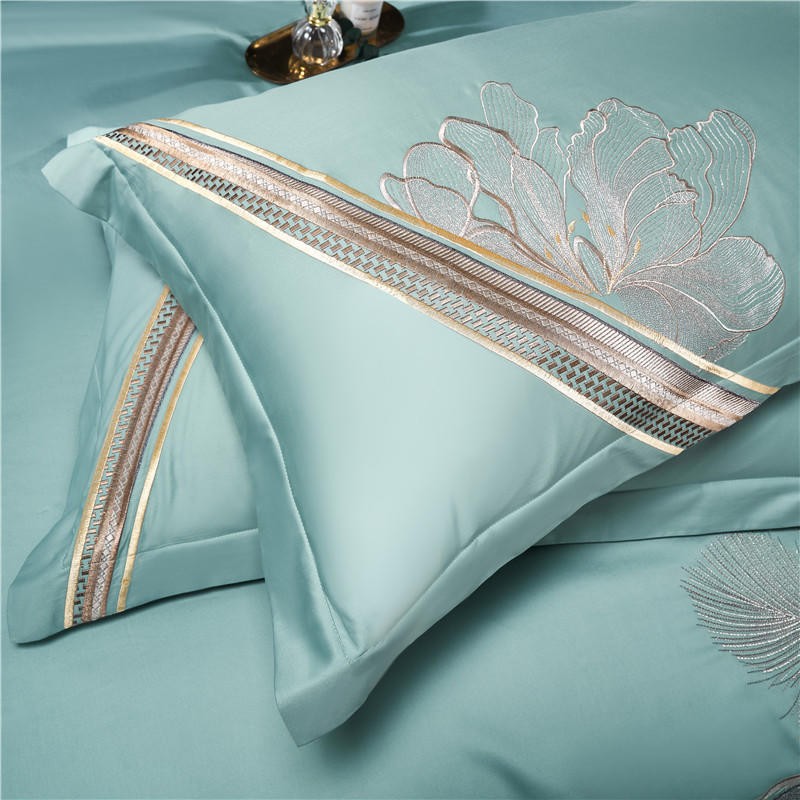 Liliflo Luxury Embroidered Duvet Cover Set – 100% Egyptian Cotton, Ultra-Soft & Elegant (4-Piece Set) + FREE Gift!
