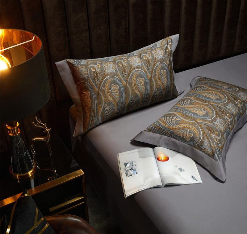 Drull Soft Duvet Cover Set – 100% Egyptian Cotton, Ultra-Soft & Breathable (4-Piece Set) + FREE Gift! - LINKORI