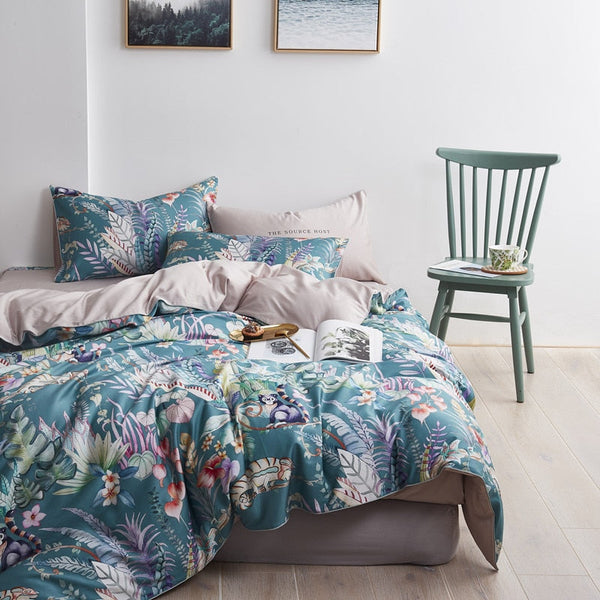 Blumer Duvet Cover Set – 100% Egyptian Cotton, Ultra-Soft & Breathable (4-Piece Set) + FREE Gift! - LINKORI