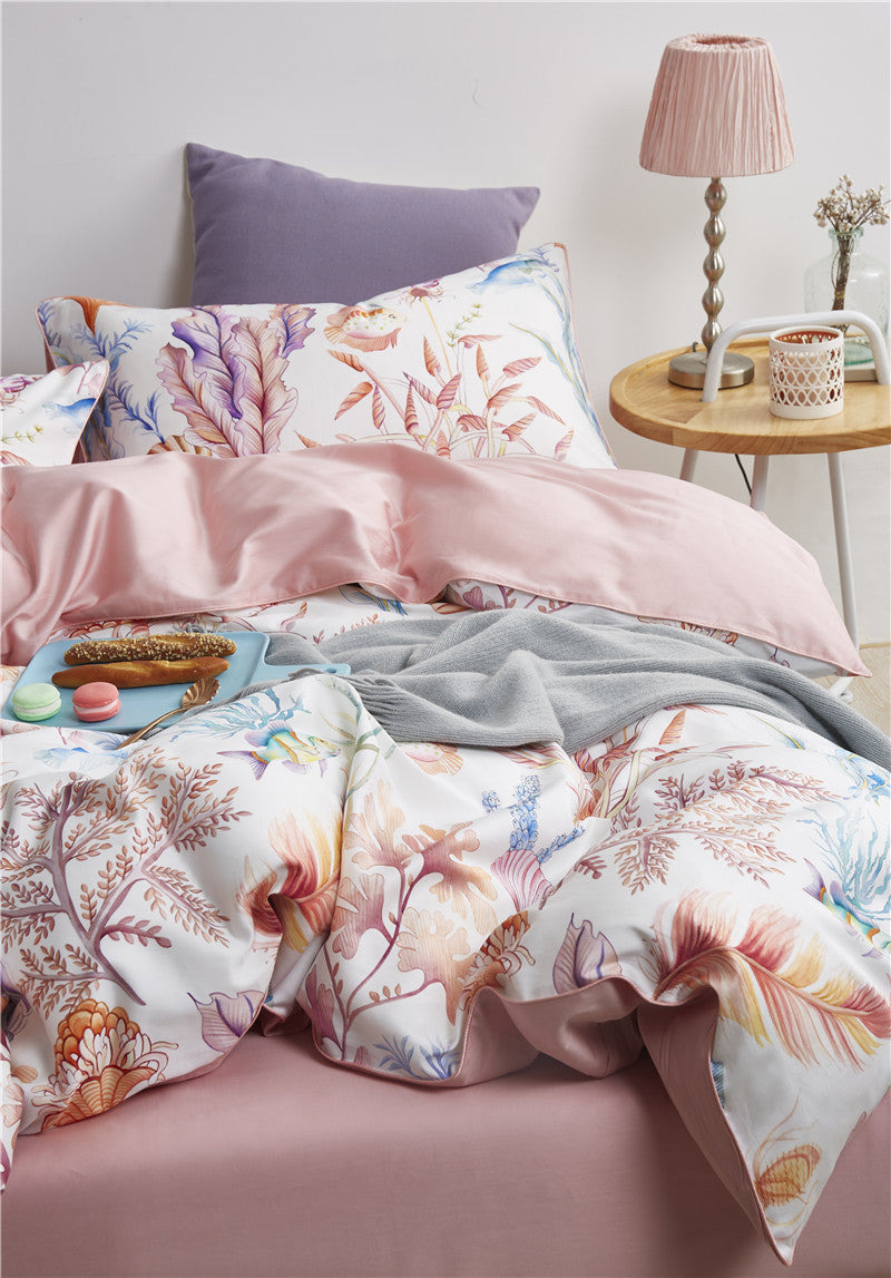 Pinklavel Duvet Cover Set – 100% Egyptian Cotton, Ultra-Soft & Breathable (4-Piece Set) + FREE Gift! - LINKORI
