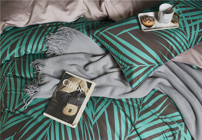 Greenilde Duvet Cover Set – 100% Egyptian Cotton, Ultra-Soft & Breathable (4-Piece Set) + FREE Gift! - LINKORI
