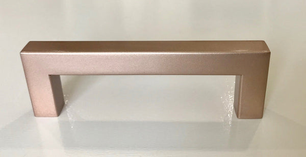 Rose Gold Square Bar Pull Cabinet Handle - Sizes 4" to 24" - (1/2" Thickness) Celeste Designs