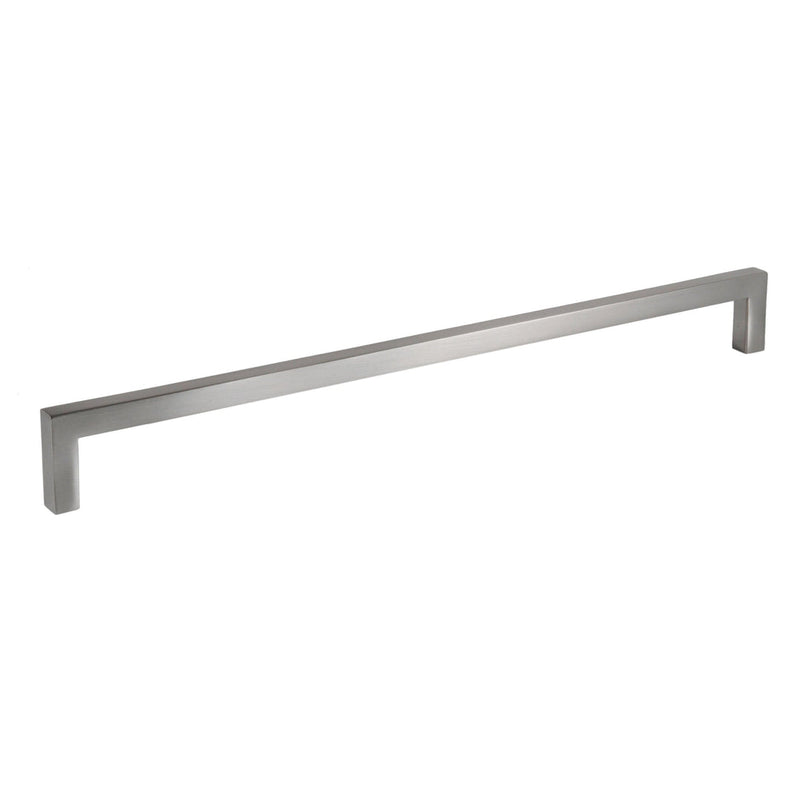 Brushed Nickel Zinc Square Bar Pull Cabinet Handle - Sizes 5" to 12.5" - (3/8" Thickness) Celeste Designs