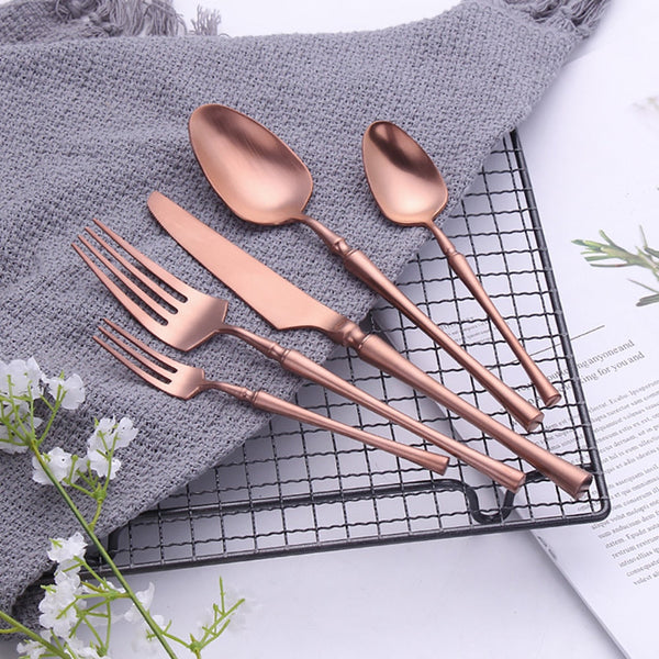 Lilla Rose Gold Cutlery Set + FREE Gift! - LINKORI