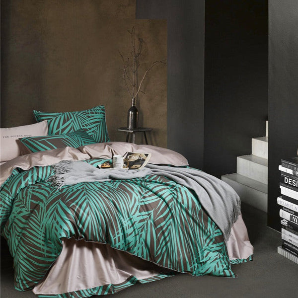 Greenilde Duvet Cover Set – 100% Egyptian Cotton, Ultra-Soft & Breathable (4-Piece Set) + FREE Gift! - LINKORI