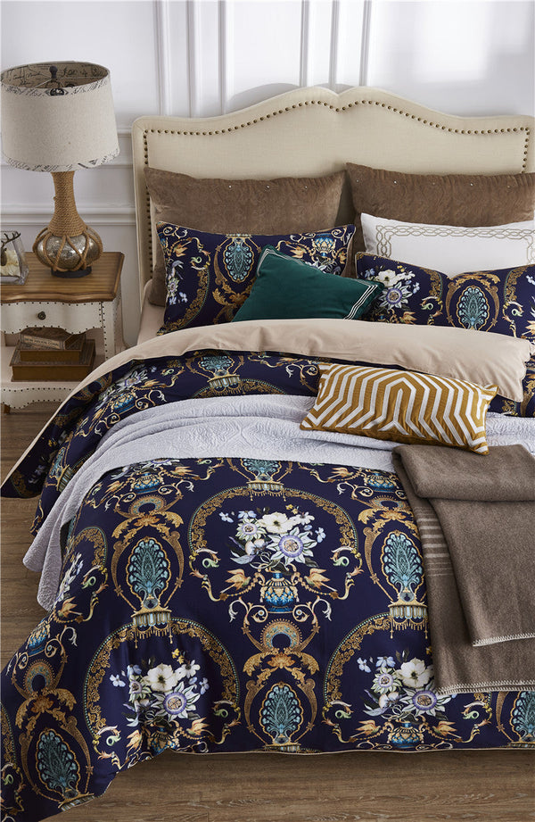 Doquar Duvet Cover Set – 100% Egyptian Cotton, Ultra-Soft & Breathable (4-Piece Set) + FREE Gift! - LINKORI