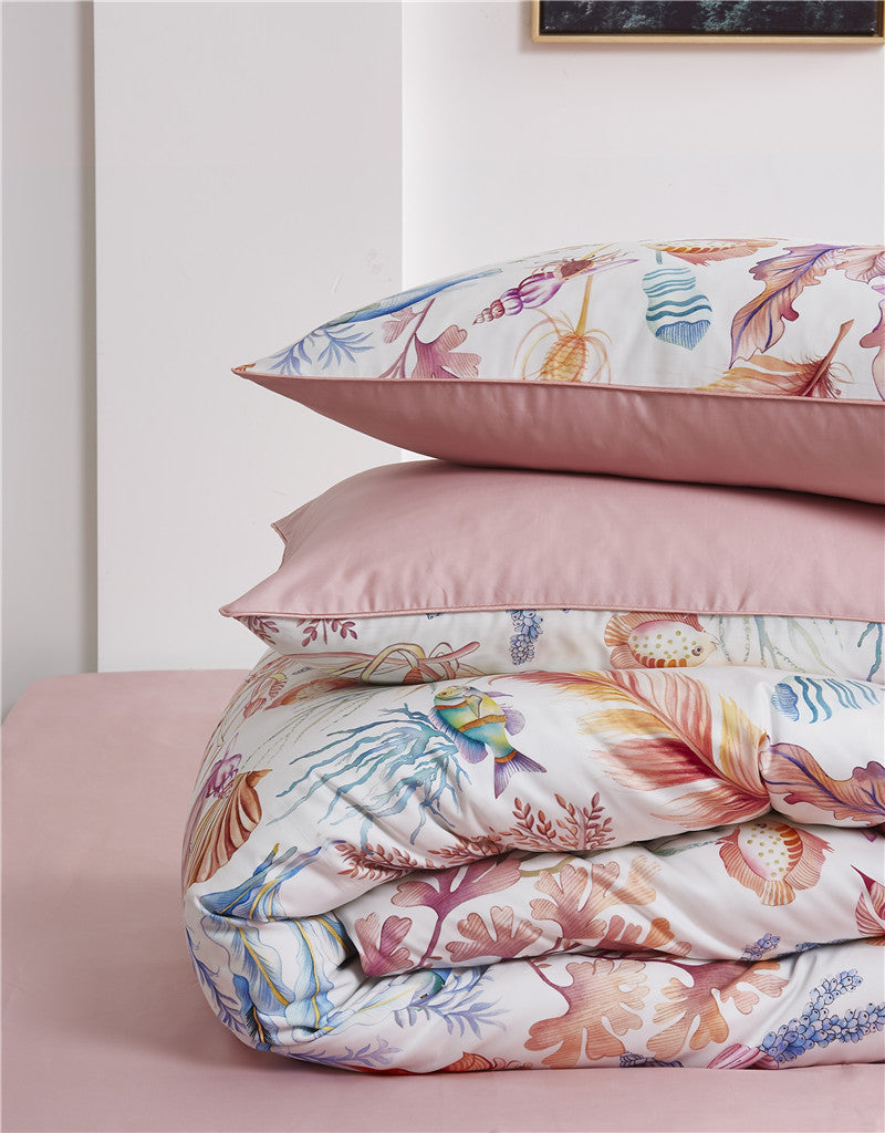 Pinklavel Duvet Cover Set – 100% Egyptian Cotton, Ultra-Soft & Breathable (4-Piece Set) + FREE Gift! - LINKORI