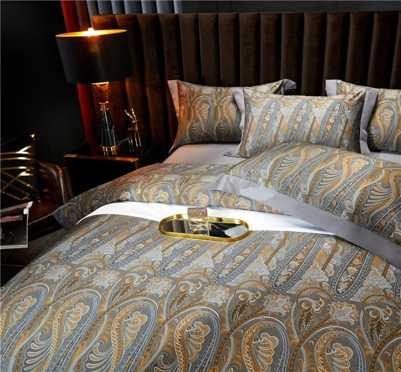 Drull Soft Duvet Cover Set – 100% Egyptian Cotton, Ultra-Soft & Breathable (4-Piece Set) + FREE Gift! - LINKORI