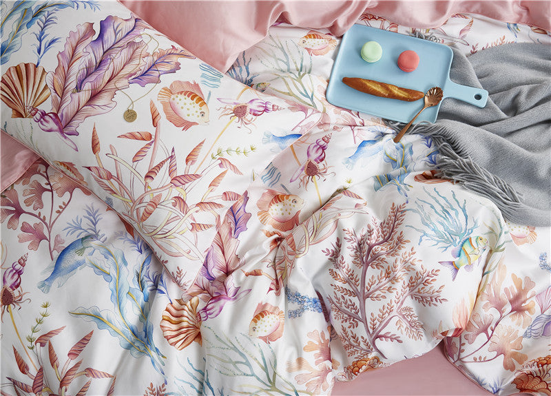 Pinklavel Duvet Cover Set – 100% Egyptian Cotton, Ultra-Soft & Breathable (4-Piece Set) + FREE Gift! - LINKORI