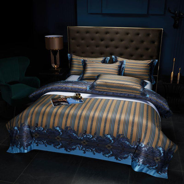 Wovo Duvet Cover Set – 100% Egyptian Cotton, Ultra-Soft & Breathable (4-Piece Set) + FREE Gift! - LINKORI