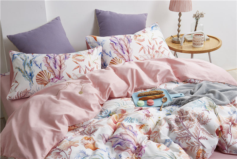 Pinklavel Duvet Cover Set – 100% Egyptian Cotton, Ultra-Soft & Breathable (4-Piece Set) + FREE Gift! - LINKORI