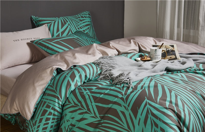 Greenilde Duvet Cover Set – 100% Egyptian Cotton, Ultra-Soft & Breathable (4-Piece Set) + FREE Gift! - LINKORI