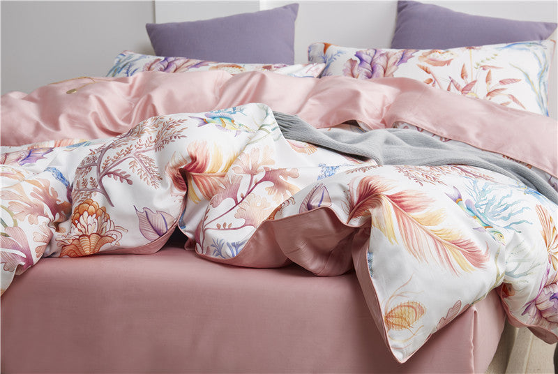 Pinklavel Duvet Cover Set – 100% Egyptian Cotton, Ultra-Soft & Breathable (4-Piece Set) + FREE Gift! - LINKORI