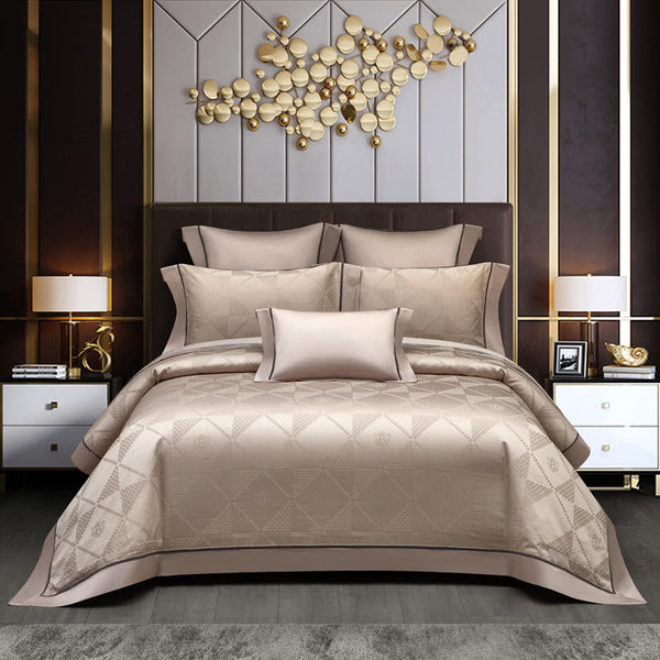 Glotia Duvet Cover Set – 100% Egyptian Cotton, Ultra-Soft & Breathable (4/7-Piece Set) + FREE Gift! - LINKORI