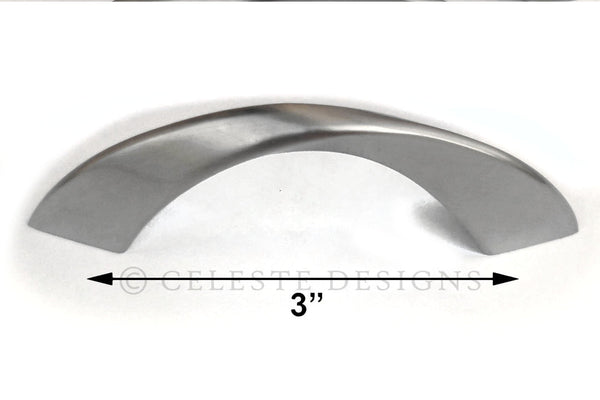 Twister Cabinet Pull Handle Brushed Nickel Solid Zinc