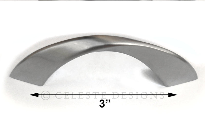Twister Cabinet Pull Handle Brushed Nickel Solid Zinc