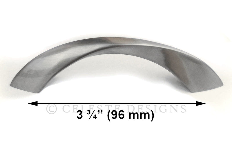 Twister Cabinet Pull Handle Brushed Nickel Solid Zinc