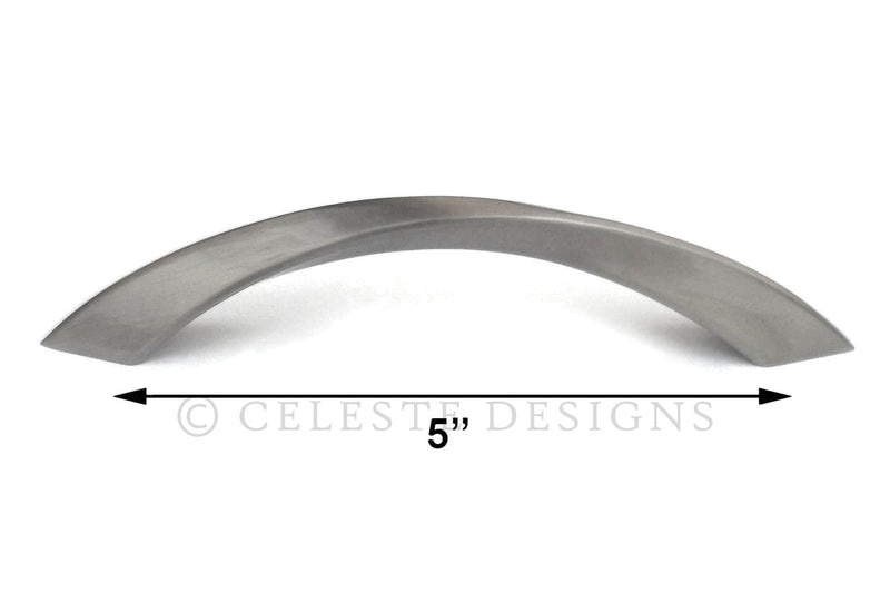 Twister Cabinet Pull Handle Brushed Nickel Solid Zinc