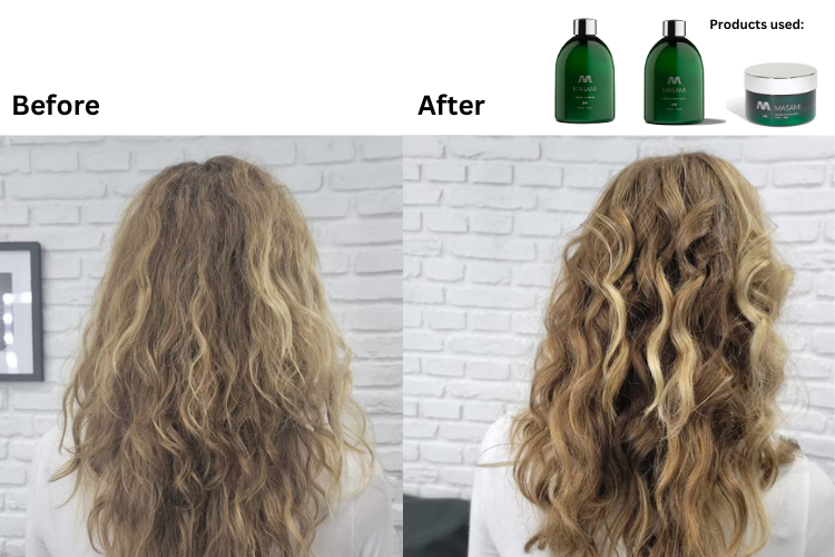 Wavy Hair Before and After