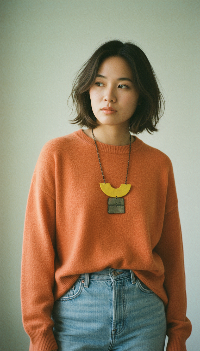 Retro Statement Necklace for Summer, Trendy Fashion Jewelry