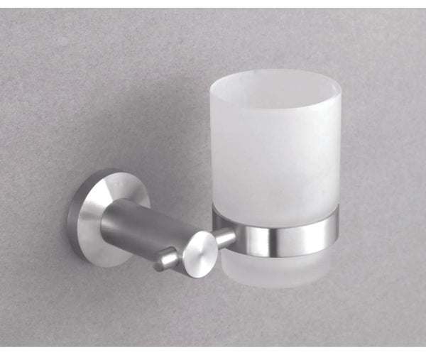 Alpha BN Tumbler Holder - Single - Brushed Nickel