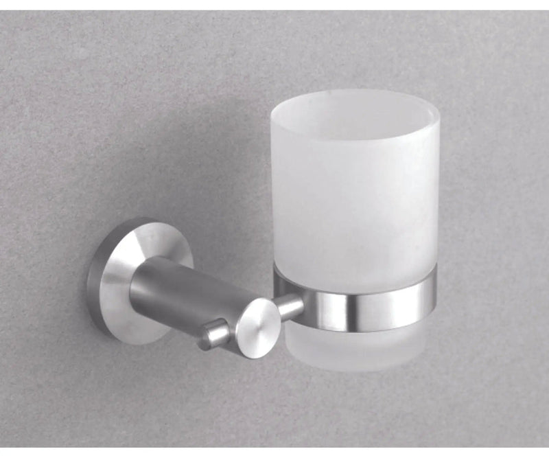 Alpha BN Tumbler Holder - Single - Brushed Nickel