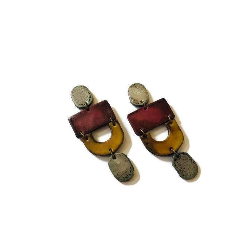 Big Boho Clip On Earrings- "Lee" - Sassy Sacha Jewelry