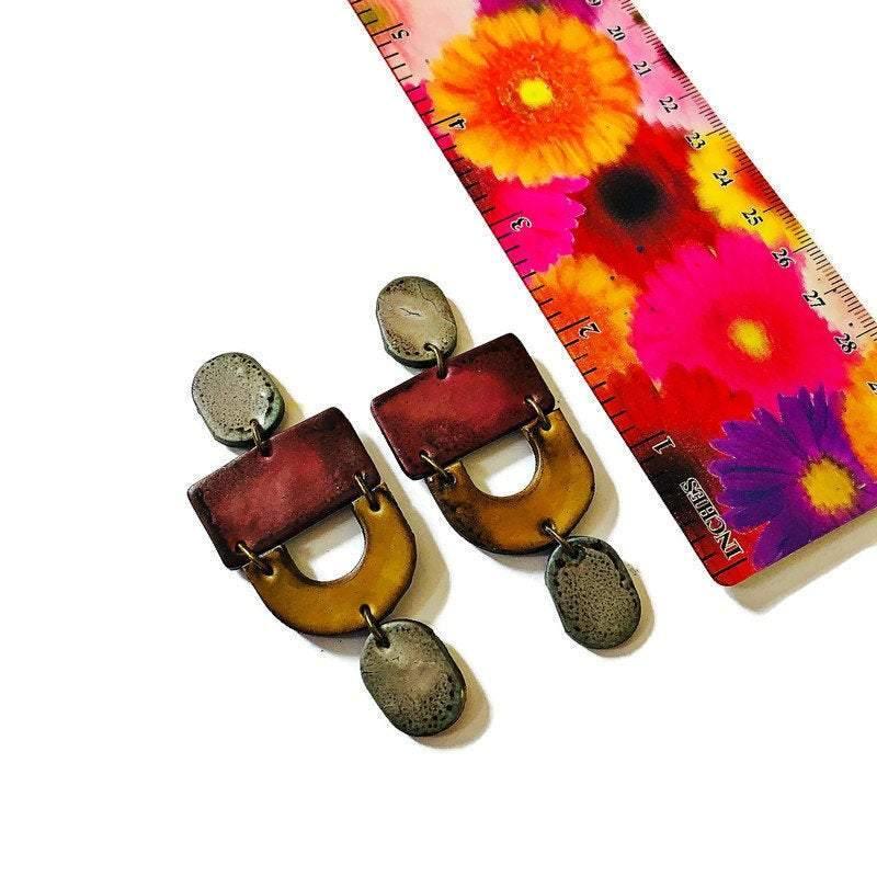 Big Boho Clip On Earrings- "Lee" - Sassy Sacha Jewelry