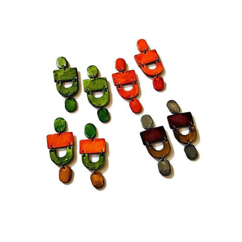Big Boho Clip On Earrings- "Lee" - Sassy Sacha Jewelry