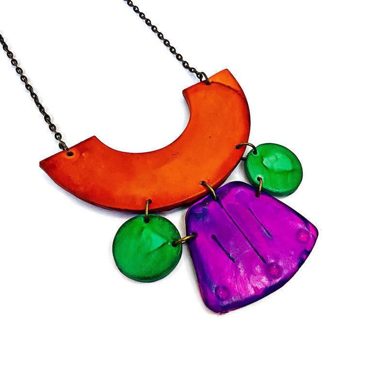 Big Bold Colorful Statement Necklace - Sassy Sacha Jewelry