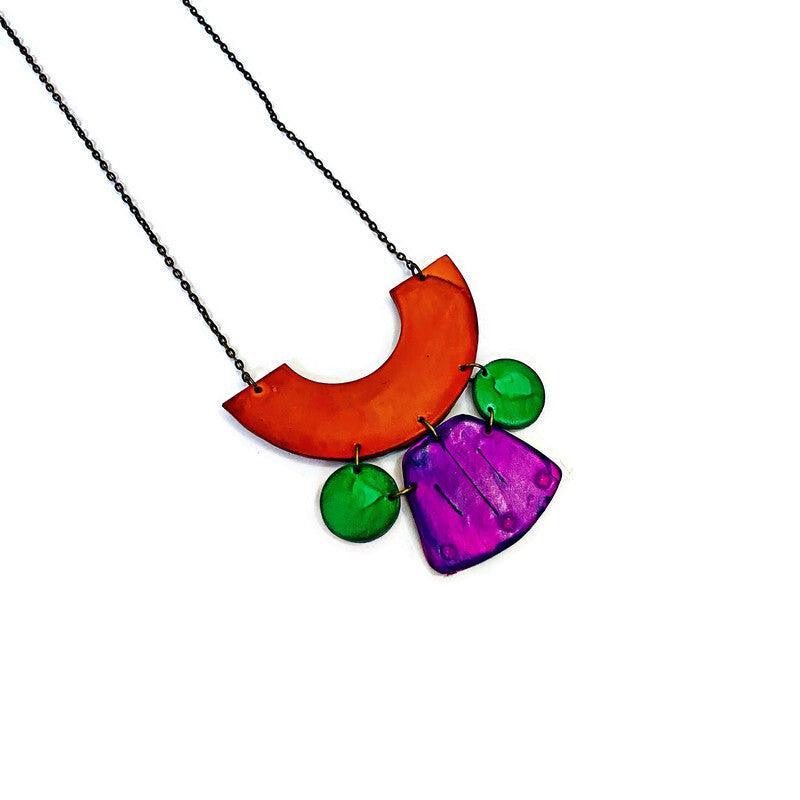 Big Bold Colorful Statement Necklace - Sassy Sacha Jewelry