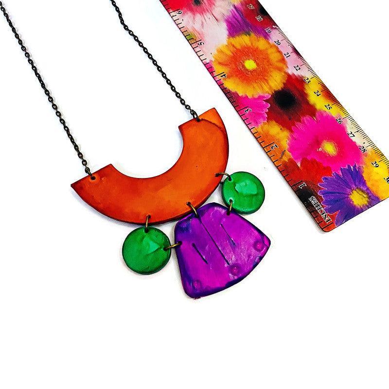 Big Bold Colorful Statement Necklace - Sassy Sacha Jewelry
