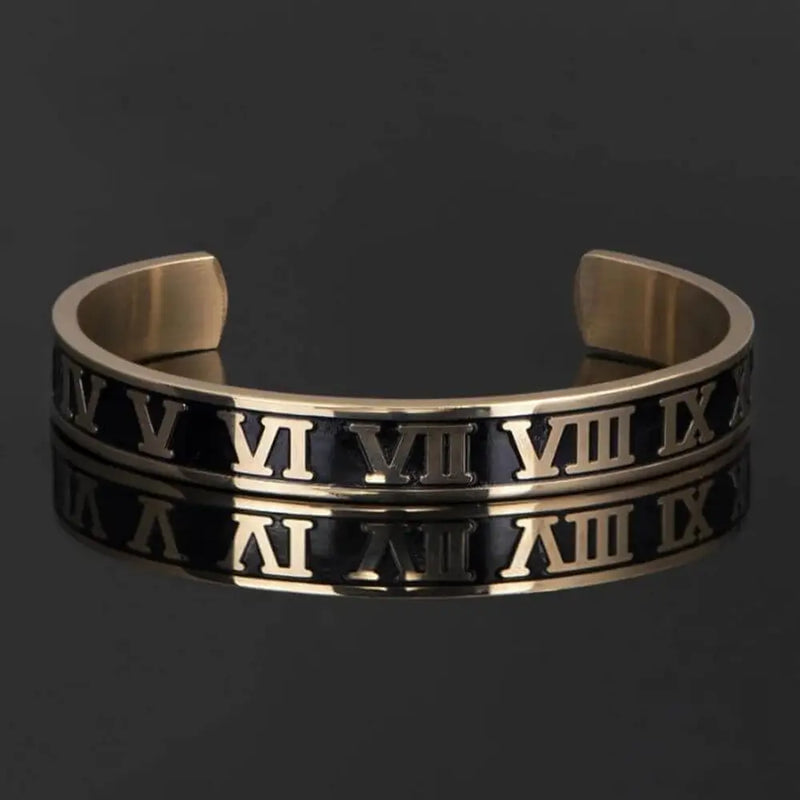 Black Emperor Cuff Bangle - Black - Emperor - Bangle - Gold - Silver