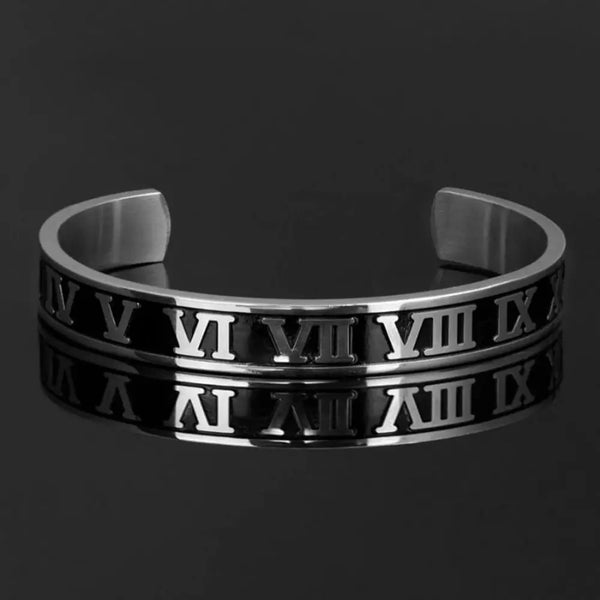 Black Emperor Cuff Bangle - Black - Silver - Emperor - Gold - Bangle