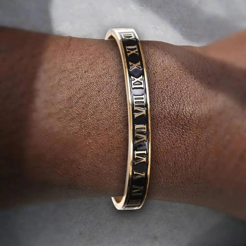 Black Emperor Cuff Bangle - Gold - Black - Silver - Emperor - Bangle