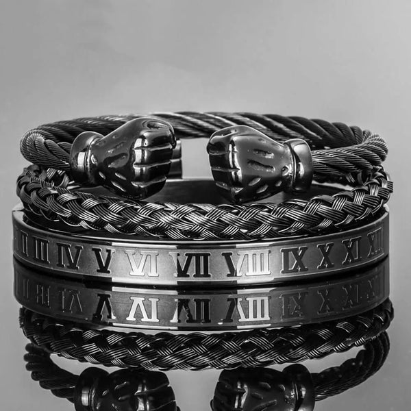 Brave Deluxe Bracelets - Bracelet - Black - Silver - Gold - Bangle
