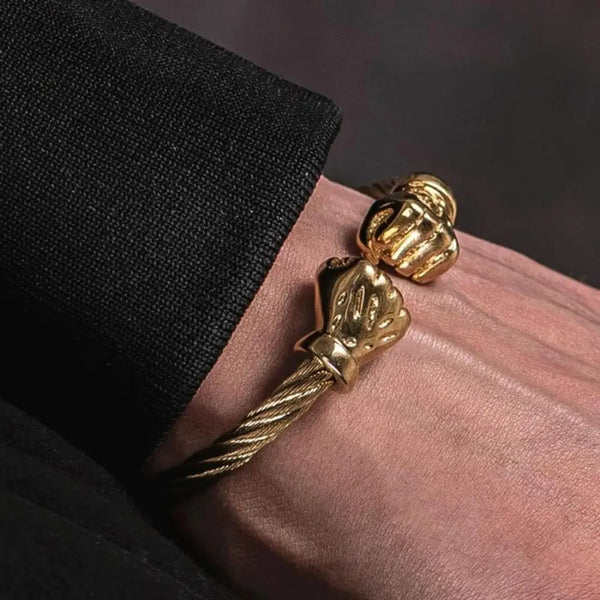 Brave Deluxe Cuff Bangle - Bangle - Gold - Silver - Luxury - Pendant