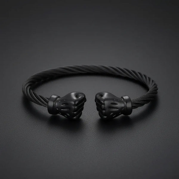 Fist Bangle Bracelet in Black Color