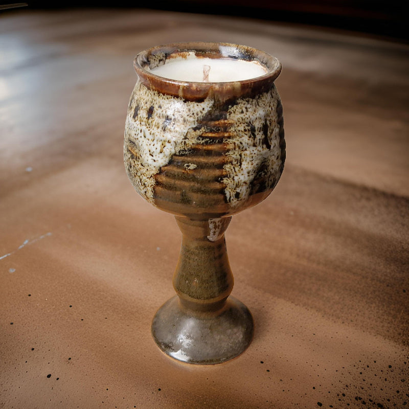 ceramic goblet candle