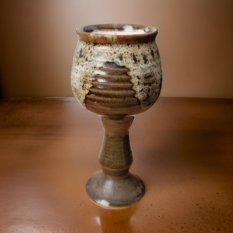 ceramic goblet candle