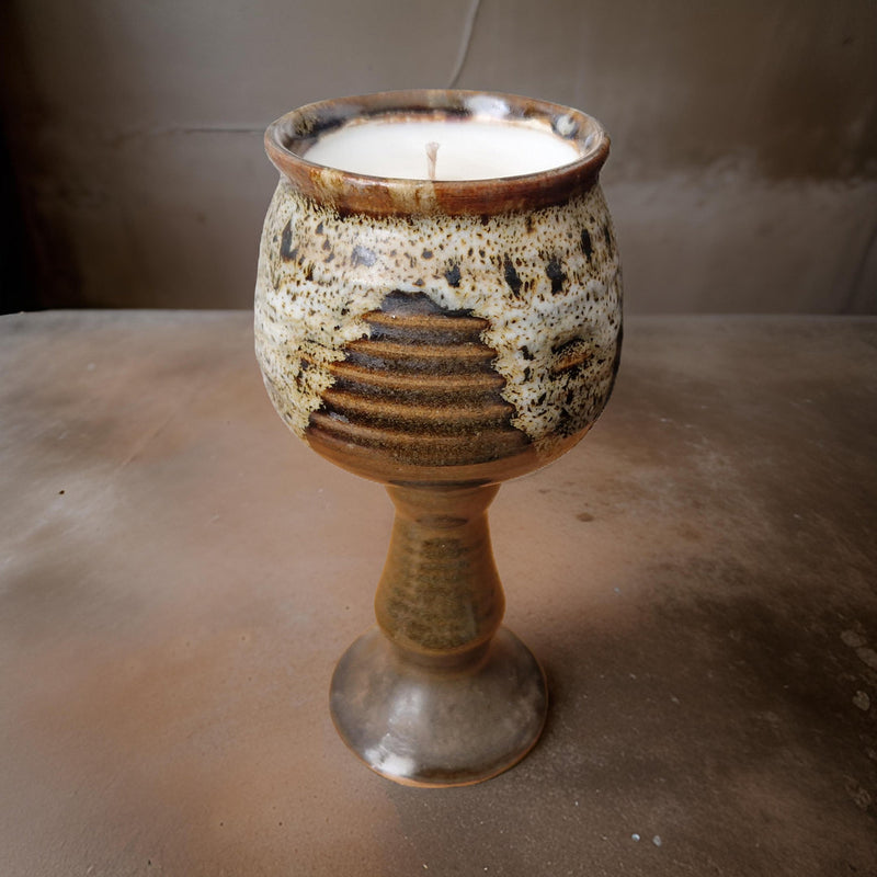 ceramic goblet candle