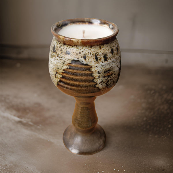 ceramic goblet candle