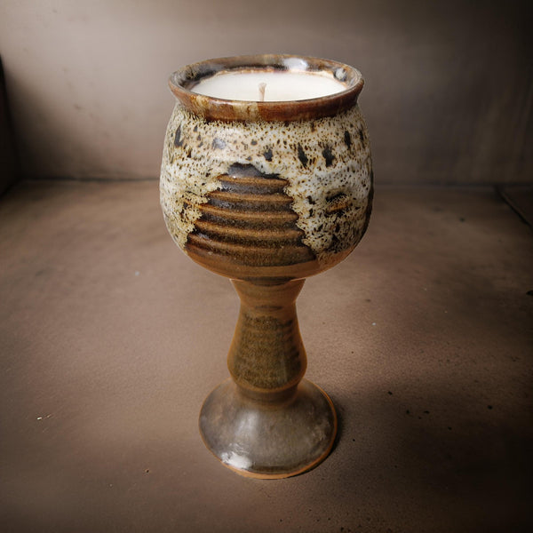 ceramic goblet candle