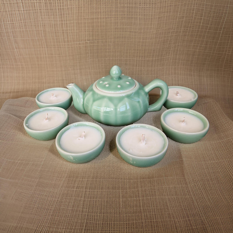 Chinese teaset candles