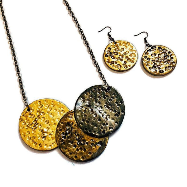 Chunky Metallic Statement Necklace - Sassy Sacha Jewelry