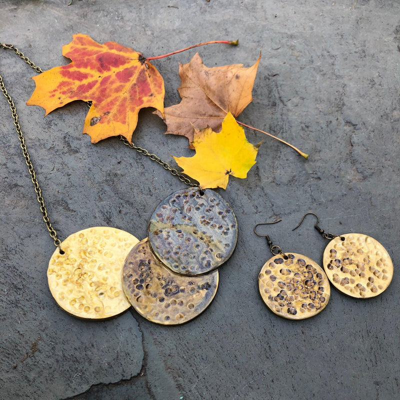 Chunky Metallic Statement Necklace - Sassy Sacha Jewelry