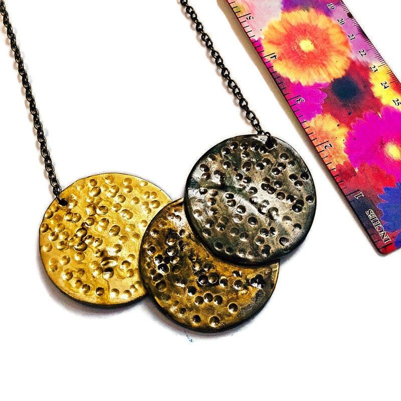 Chunky Metallic Statement Necklace - Sassy Sacha Jewelry