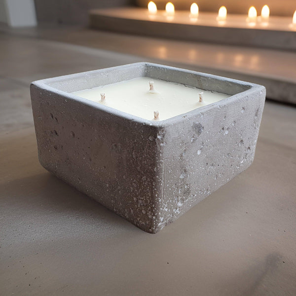 Urban candle in concrete square