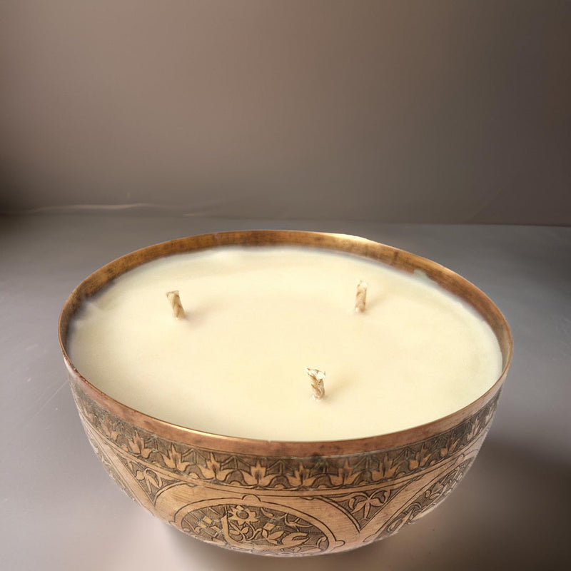 Repurposed Copper Bowl Candle - Velvet Tonka